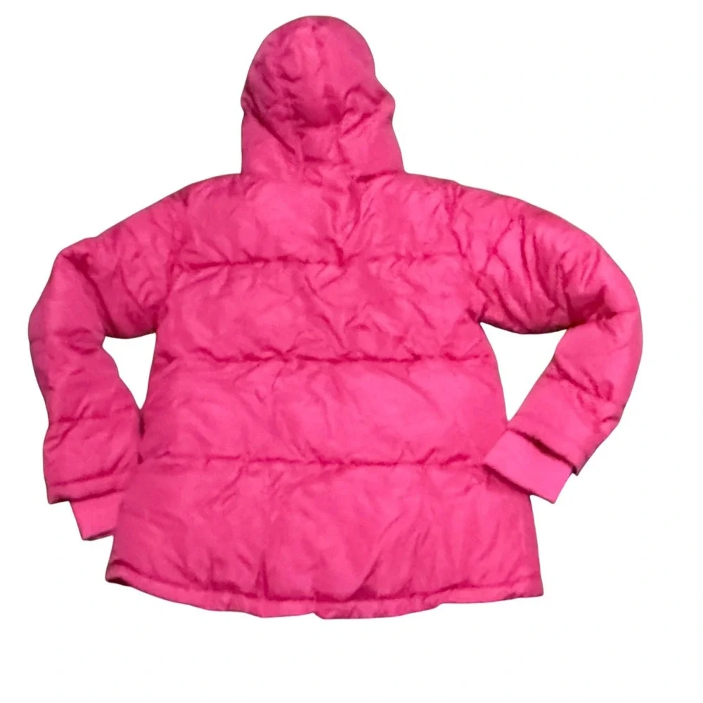Thereabouts Girls Hot Pink Hooded Puffer Jacket Fleece Lined Sz L 14.5/16.5 Plus